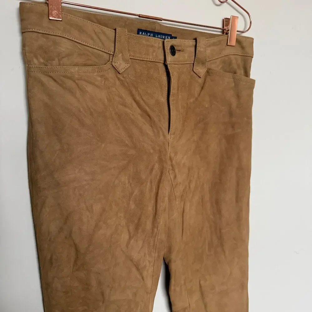 Vintage Ralph Lauren Womens Genuine Leather Pants 6 Western Luxury Equestrian